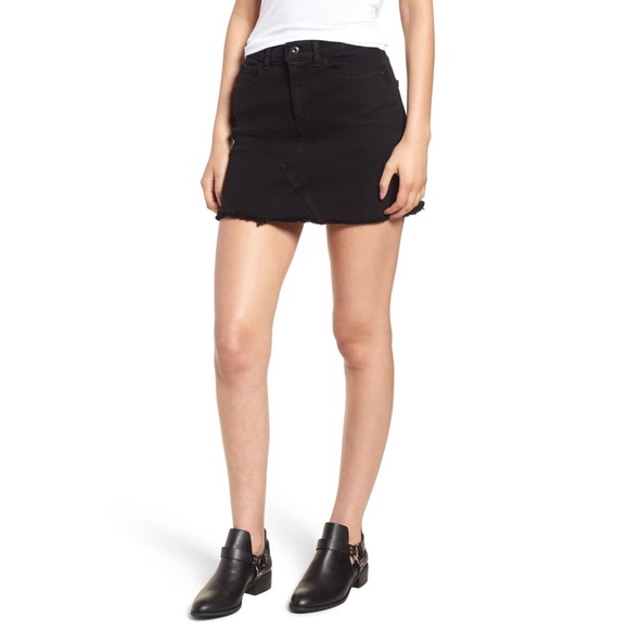 SP BLACK Stretch Denim Miniskirt - Picture 1 of 6